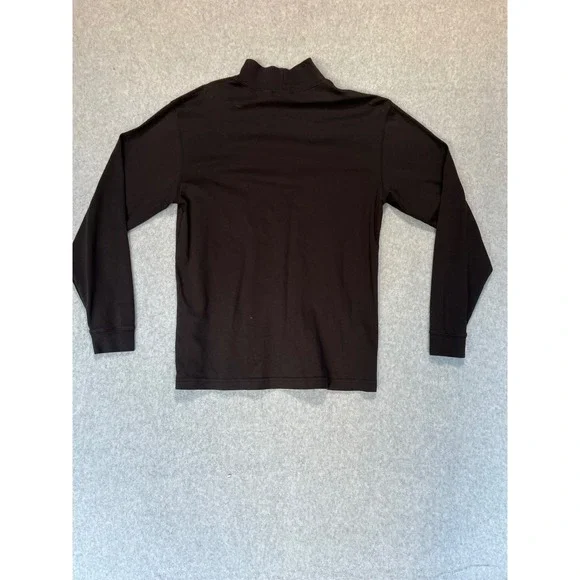 LL Bean Mens Long Sleeve Mock Neck T Shirt Size Medium Black Cotton Blend Casual - Picture 5 of 5